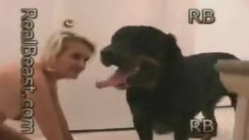 Massive ebony creature and skilled bestiality enthusiast in steamy animal porn encounter