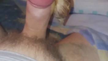Excited guy places snails on his hard dick during a live webcam session