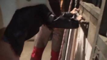 Astonishing nocturnal bestiality encounter with a group of swine enthusiasts