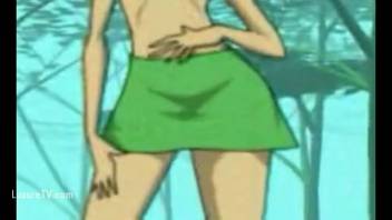 Animated adult film showcasing a lustful blonde who fucks dogs