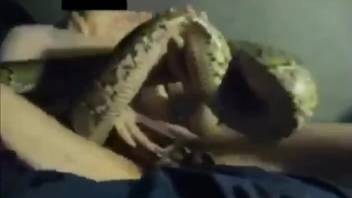 Guy thrusts his dick into a hot snake and it's awesome